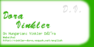 dora vinkler business card